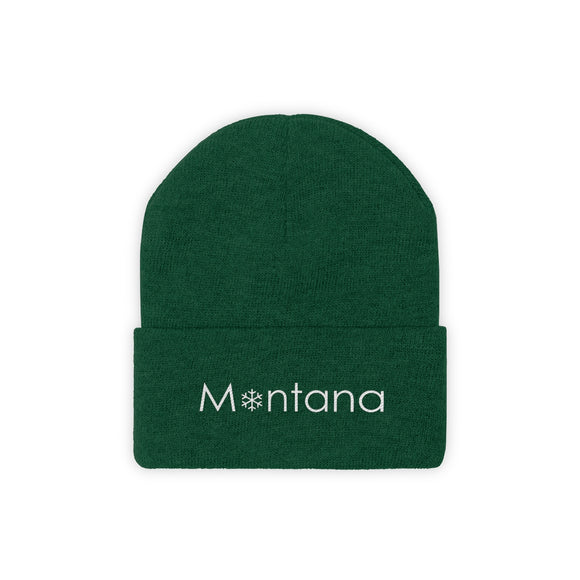 Montana Knit Beanie - Adult Embroidered Snowflake Montana Knit Hat