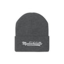 Massachusetts Beanie - Adult Hand Lettered Embroidered Massachusetts Knit Hat-1
