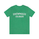 Snowmass, Colorado Shirt - Paint Text Unisex Snowmass T-Shirt-10