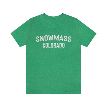 Buy heather-kelly Snowmass, Colorado Shirt - Paint Text Unisex Snowmass T-Shirt