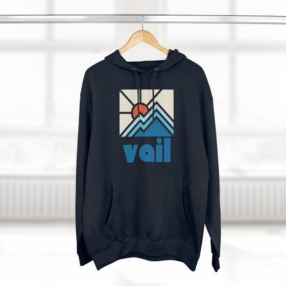 Premium Vail, Colorado Hoodie - Min Mountain Unisex Sweatshirt