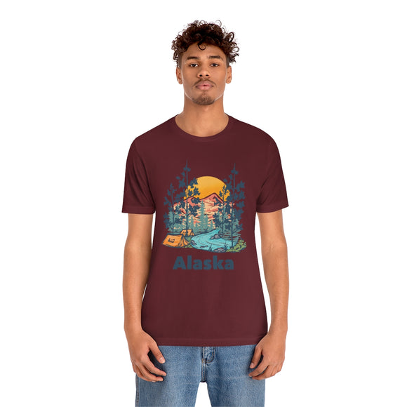Alaska T-Shirt - Mountain Illustration Unisex Alaska Shirt