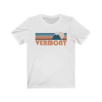 Vermont T-Shirt - Retro Mountain Adult Unisex Vermont T Shirt - 0