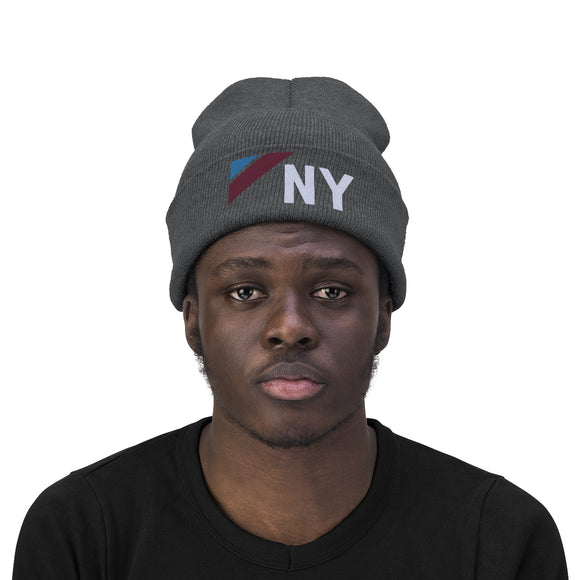 New York Beanie - Adult Embroidered Retro New York Knit Hat