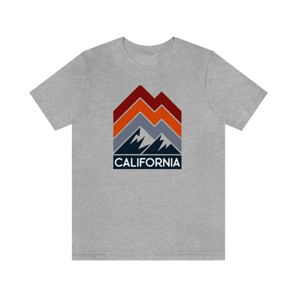 California T-Shirt - Retro Mountain Unisex California Shirt