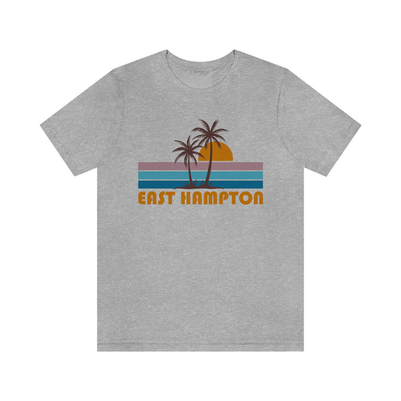 East Hampton, New York T-Shirt - Retro Palm Tree Unisex East Hampton Shirt
