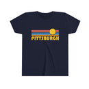 Pittsburgh Youth T-Shirt - Retro Sun Pennsylvania Kid's TShirt-1
