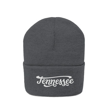 Tennessee Beanie - Adult Hand Lettered Embroidered Tennessee Knit Hat - 0