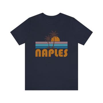 Buy navy Naples, Florida T-Shirt - Retro Palm Tree Unisex Naples Shirt