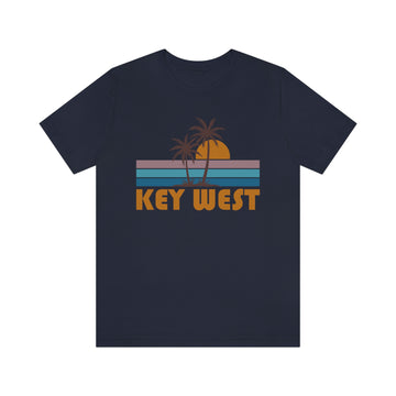 Buy navy Key West, Florida T-Shirt - Retro Palm Tree Unisex Key West Shirt
