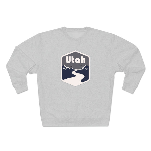 Premium Utah Crewneck Sweatshirt - Retro Unisex Sweatshirt