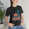 Miami, Florida T-Shirt - Retro Palm Tree & Beach Unisex Miami Shirt