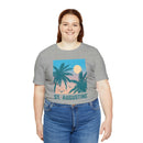 St. Augustine, Florida T-Shirt - Retro Palm Tree & Beach Unisex St. Augustine Shirt-67