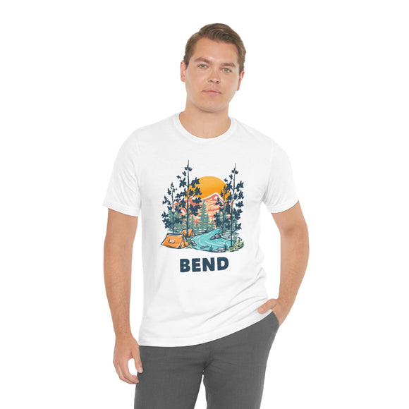 Bend, Oregon T-Shirt - Mountain Illustration Bend Washington Shirt