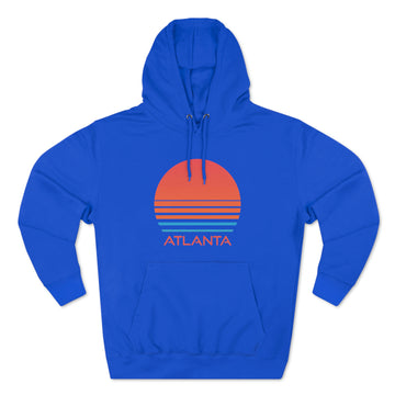 Buy royal-blue Premium Atlanta, Georgia Hoodie - Retro 80s Unisex Sweatshirt