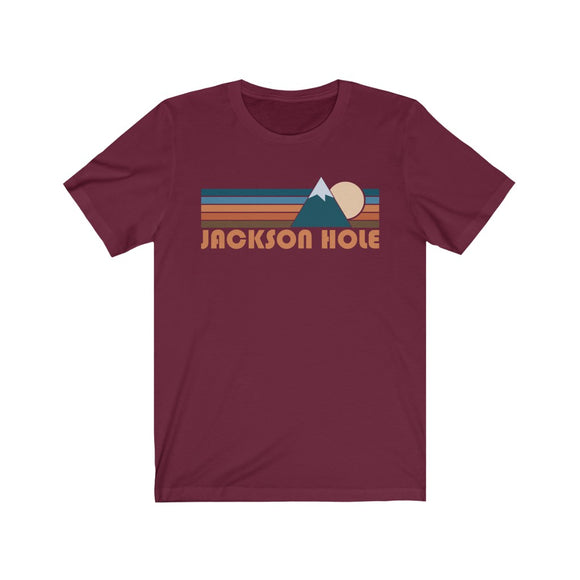 Jackson Hole, Wyoming T-Shirt - Retro Mountain Adult Unisex Jackson Hole T Shirt