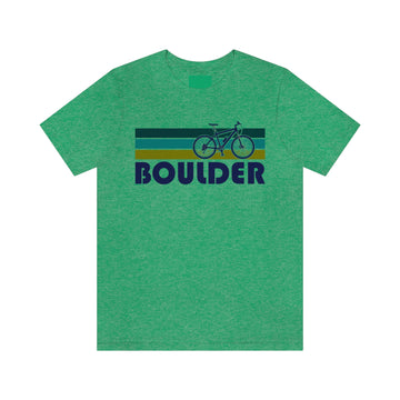 Boulder T-Shirt - Retro Mountain Bike Adult Unisex Boulder, Colorado T Shirt