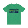 Boulder T-Shirt - Retro Mountain Bike Adult Unisex Boulder, Colorado T Shirt