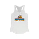 Cabo San Lucas, Mexico Women's Tank - Retro Palm Tree Women's Racerback Cabo San Lucas Tank Top-2