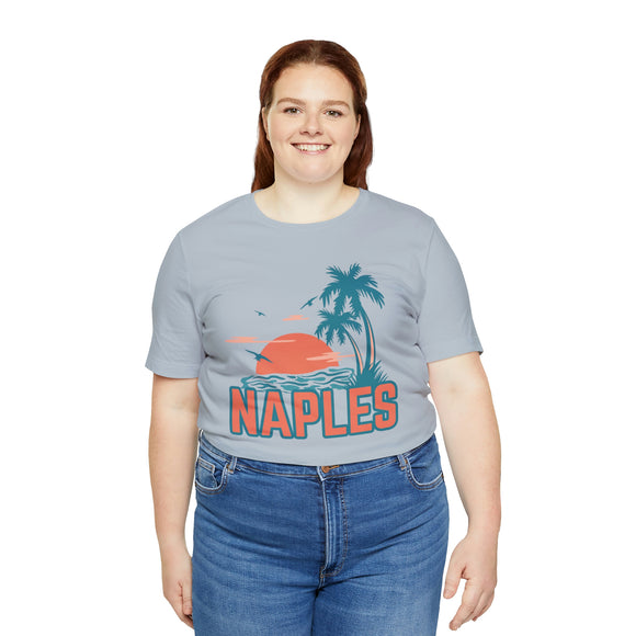 Naples, Florida T-Shirt - Retro Palm Tree & Beach Unisex Naples Shirt