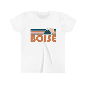 Boise Youth T-Shirt - Retro Mountain Idaho Kid's TShirt - 0