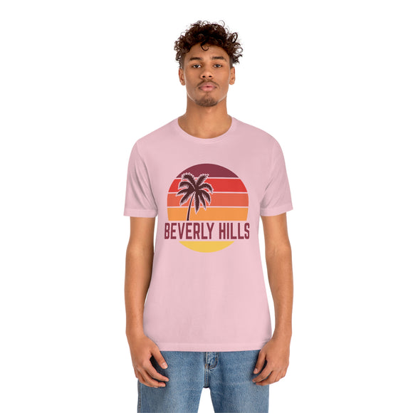 Beverly Hills, California T-Shirt - Retro Palm Tree Unisex Beverly Hills Shirt