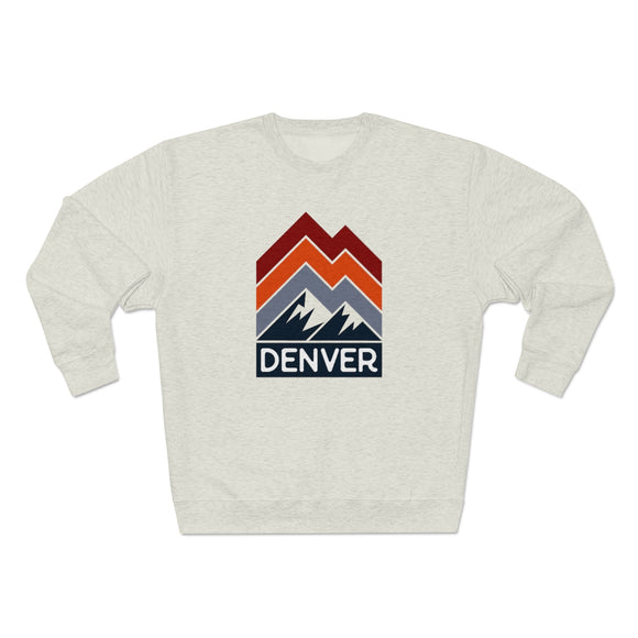 Premium Denver Sweatshirt - Retro Unisex Premium Crewneck Denver, Colorado Sweatshirt