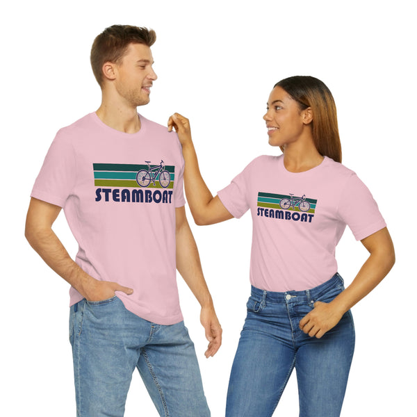 Steamboat T-Shirt - Retro Mountain Bike Adult Unisex Steamboat, Colorado T Shirt