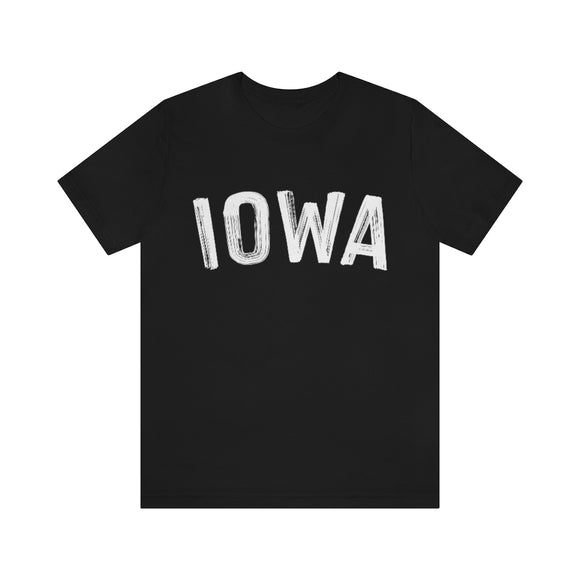 Iowa T-Shirt - Paint Text Unisex Iowa Shirt