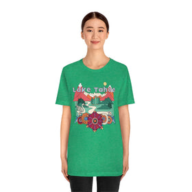 Lake Tahoe T-Shirt - Retro Mountain / Hippie Style Lake Tahoe, California Shirt