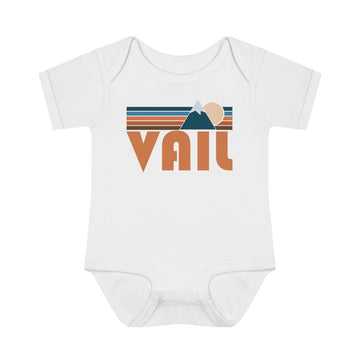 Buy white Vail Baby Bodysuit - Retro Mountain Vail, Colorado Baby Bodysuit