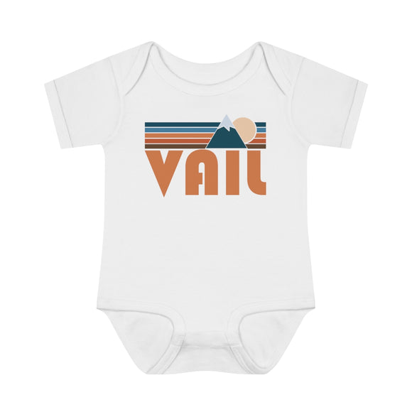 Vail Baby Bodysuit - Retro Mountain Vail, Colorado Baby Bodysuit