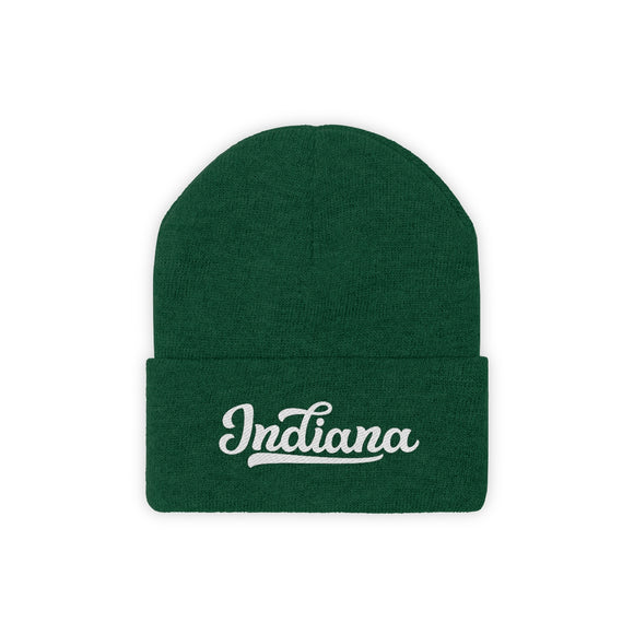 Indiana Beanie - Adult Hand Lettered Embroidered Indiana Knit Hat