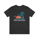 West Palm Beach, Florida T-Shirt - Retro Palm Tree & Beach Unisex West Palm Beach Shirt-49