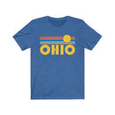 Ohio T-Shirt - Retro Sunrise Adult Unisex Ohio T Shirt-1