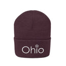 Ohio Knit Beanie - Adult Embroidered Snowflake Ohio Knit Hat-22