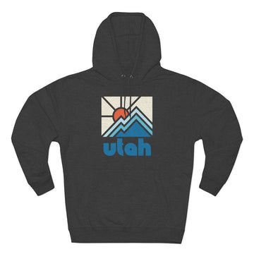 Buy charcoal-heather Premium Utah Hoodie - Min Mountain Unisex Sweatshirt