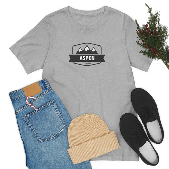Aspen, Colorado T-Shirt - Altitude Badge Unisex Aspen Shirt