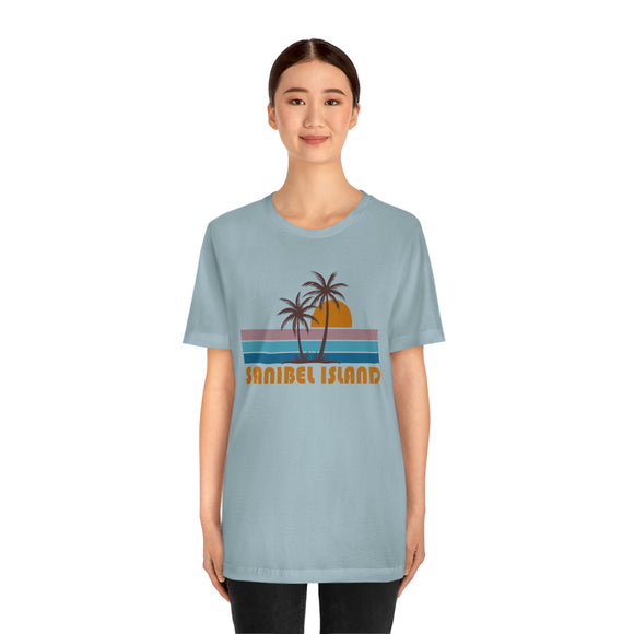 Sanibel Island, Florida T-Shirt - Retro Palm Tree Unisex Sanibel Island Shirt