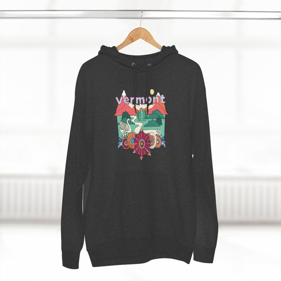 Premium Vermont Hoodie - Boho Unisex Sweatshirt