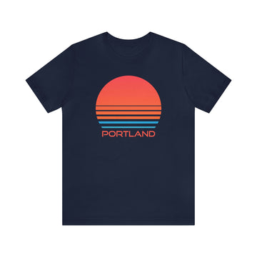 Buy navy Portland, Oregon T-Shirt - Retro 80s Unisex Portland Shirt