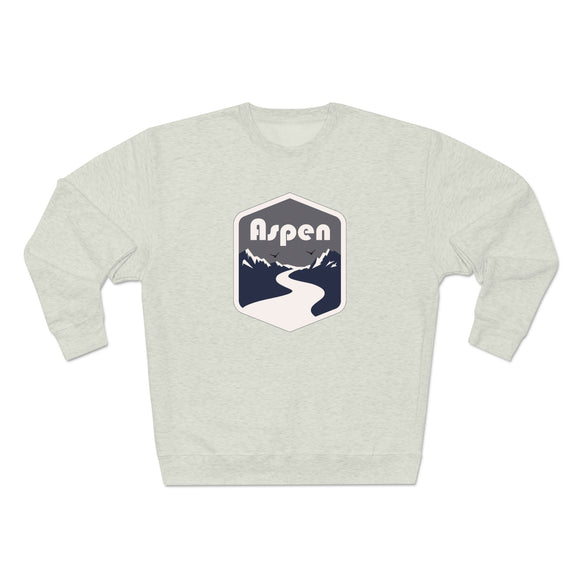 Premium Aspen, Colorado Crewneck Sweatshirt - Retro Unisex Sweatshirt