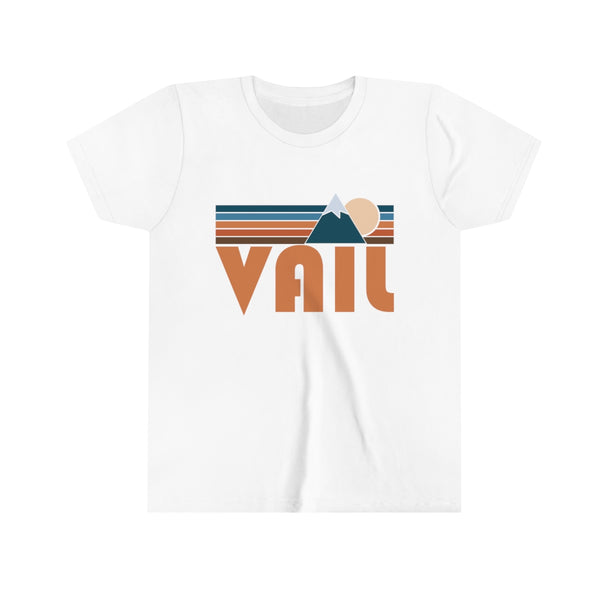 Vail Youth T-Shirt - Retro Mountain Colorado Kid's TShirt