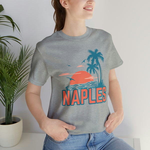 Naples, Florida T-Shirt - Retro Palm Tree & Beach Unisex Naples Shirt