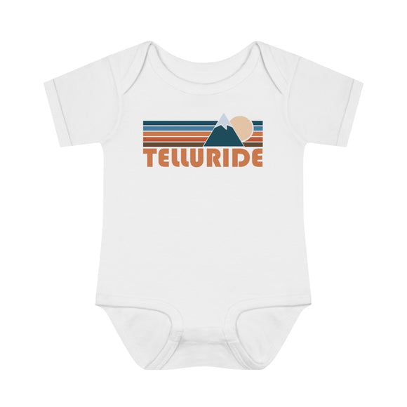 Telluride Baby Bodysuit - Retro Mountain Telluride, Colorado Baby Bodysuit