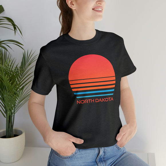 North Dakota T-Shirt - Retro 80s Unisex North Dakota Shirt