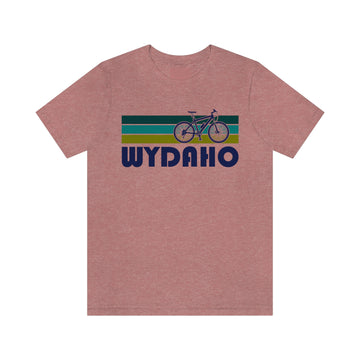 Buy heather-mauve Wydaho T-Shirt - Retro Mountain Bike Adult Unisex Wydaho T Shirt