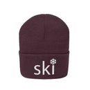 Ski Knit Beanie - Adult Embroidered Snowflake Ski Knit Hat-22