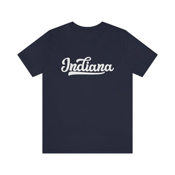Buy navy Indiana T-Shirt - Hand Lettered Unisex Indiana Shirt