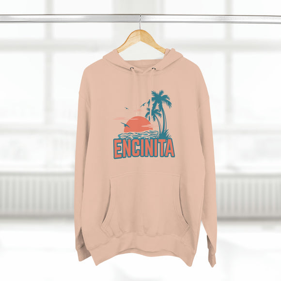 Premium Encinitas, California Hoodie Hoodie - Palm Tree Unisex Sweatshirt